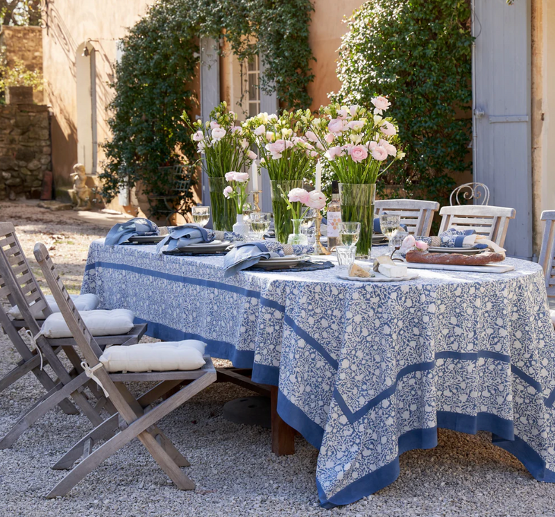 Meadows Bleu French Tablecloth