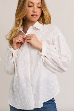 Puff Sleeve Oversized Blouse