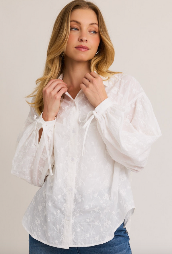 Puff Sleeve Oversized Blouse