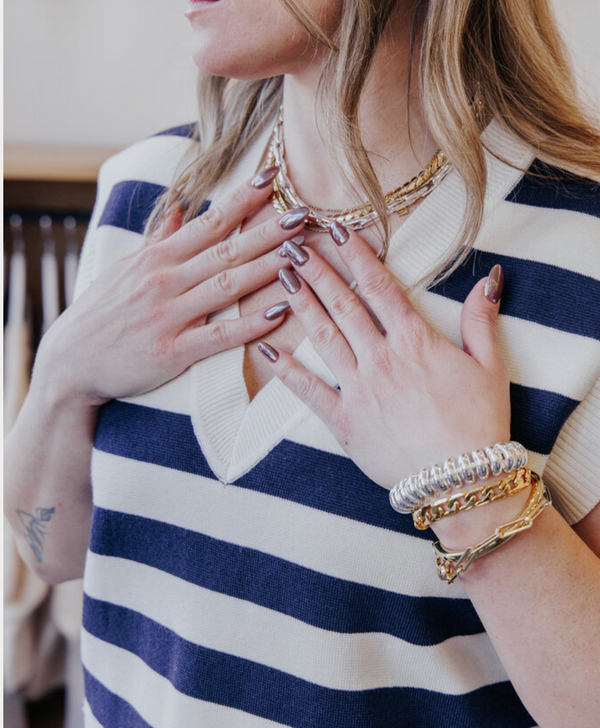 Paterne Stripe Sweater Vest