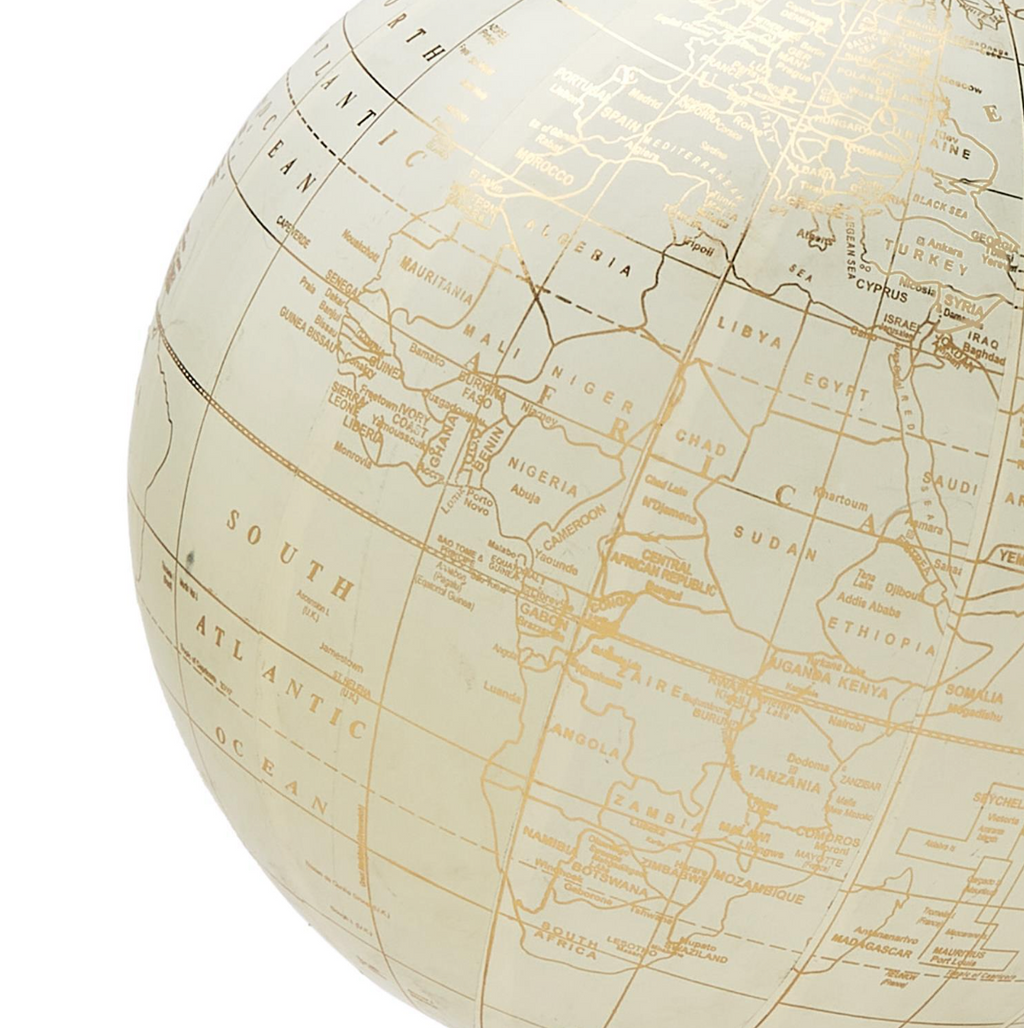 Hermitage White Globe on Marble Base