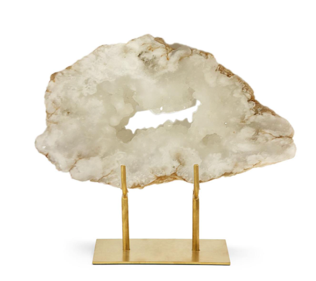 White Quartz Geode Slab