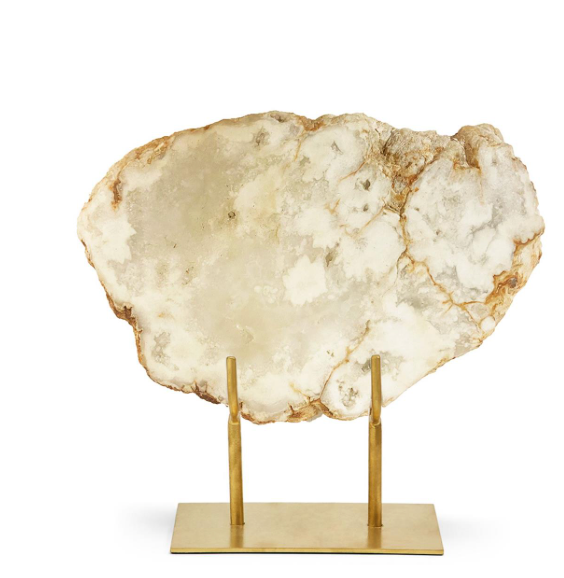 White Quartz Geode Slab