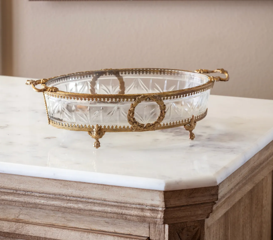 Antique Brass Vanity Tray