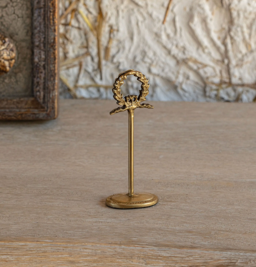 Antique Gold Place Card Holder