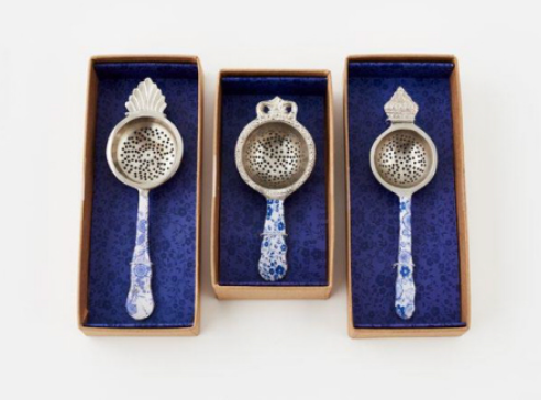 Blue and White Tea Strainers