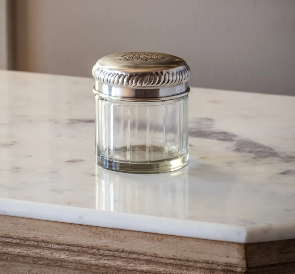 Antique Silver Tobacco Jar