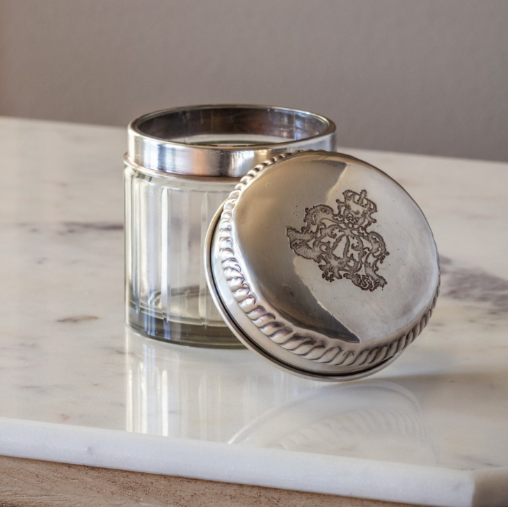 Antique Silver Tobacco Jar