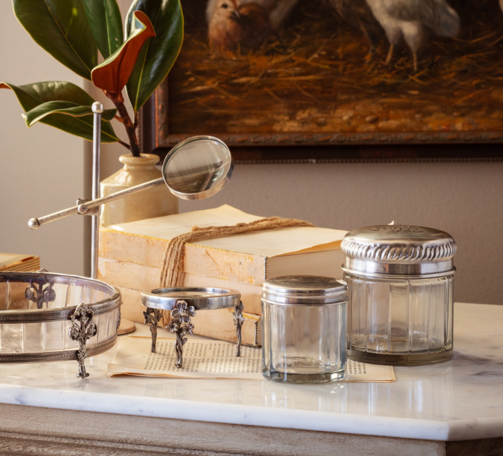 Antique Silver Tobacco Jar