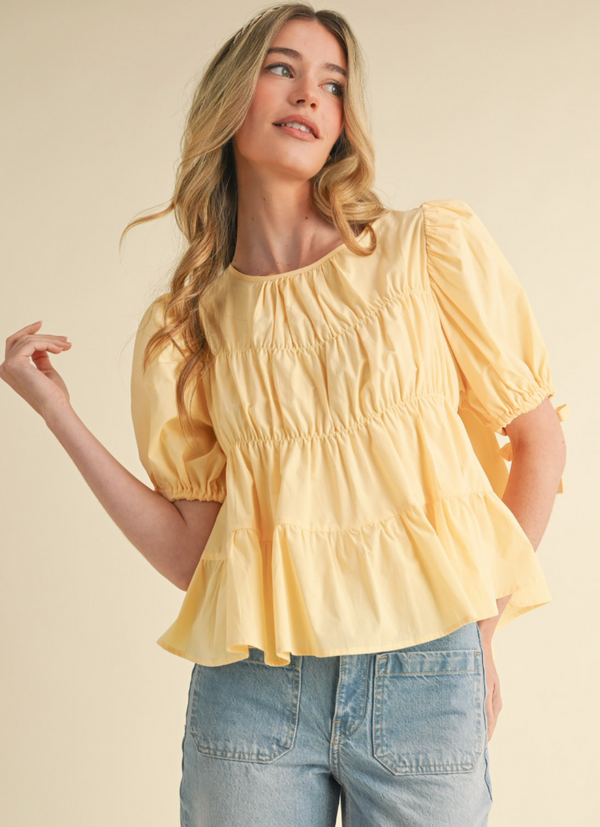Lemonade Puff Sleeve Top