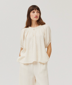 Ditsy Print Gauze Top