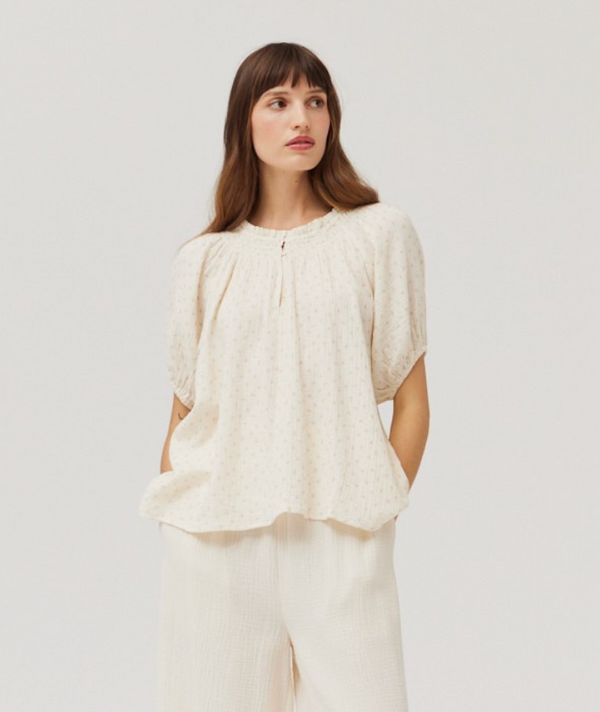 Ditsy Print Gauze Top