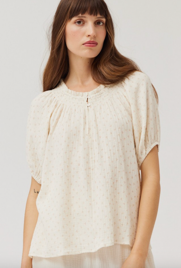 Ditsy Print Gauze Top