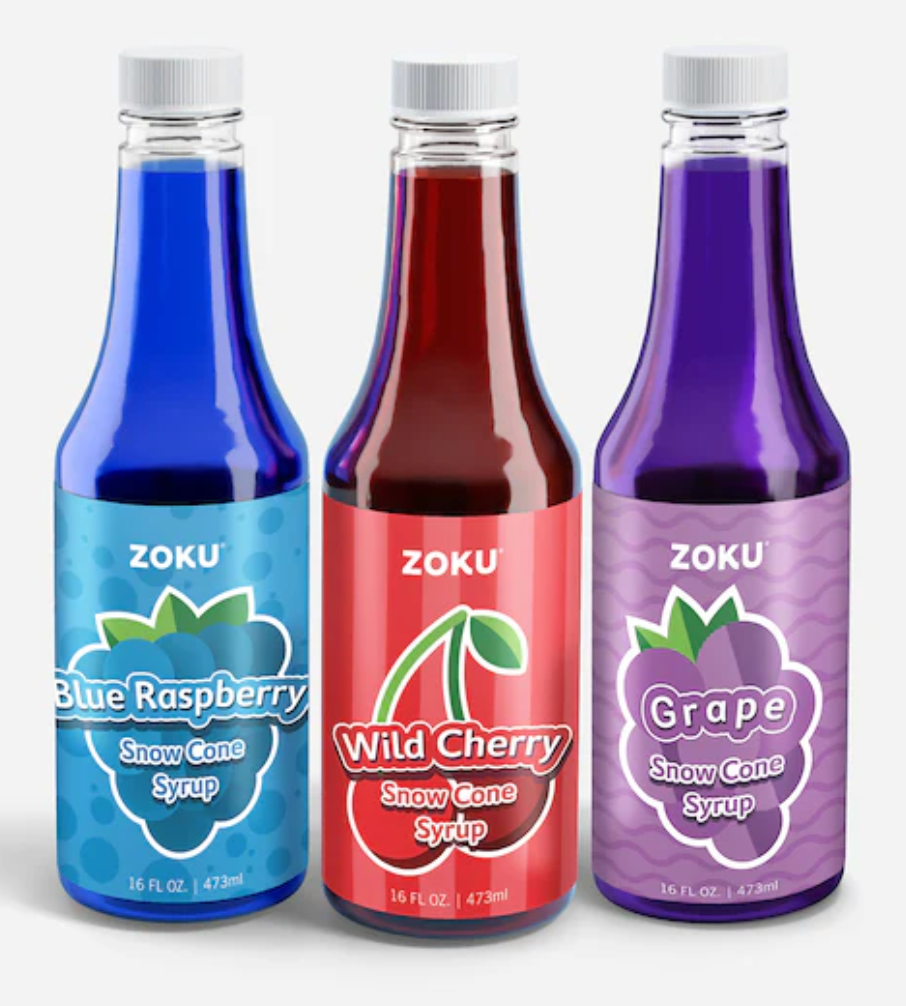 Snow Cone Syrups Set of 3