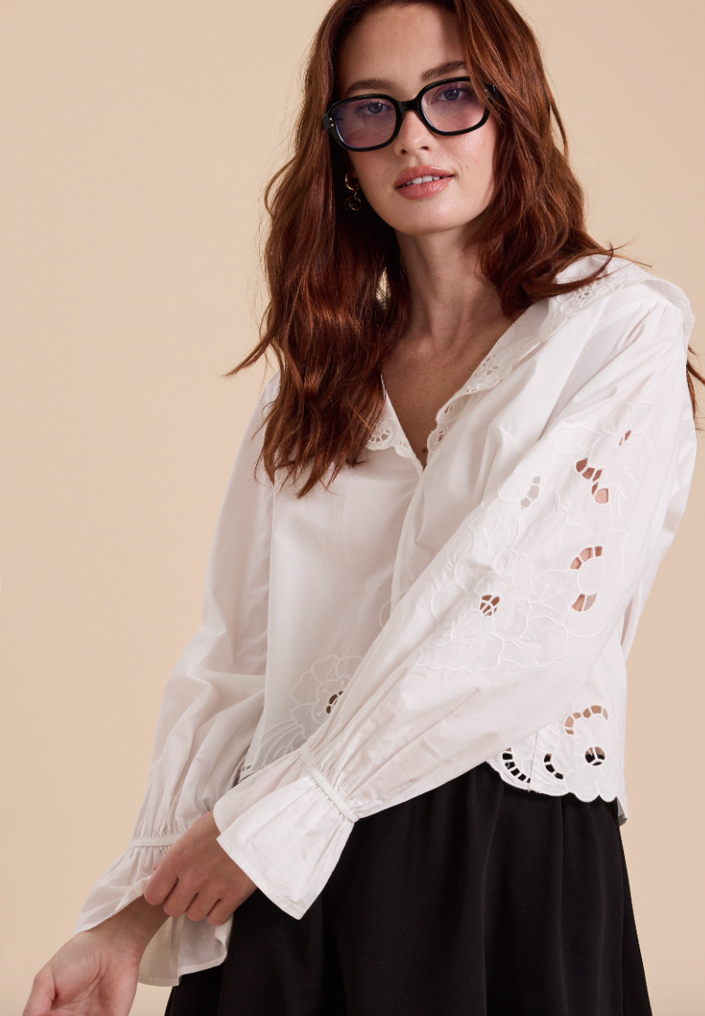 Eyelet Detailed Blouse