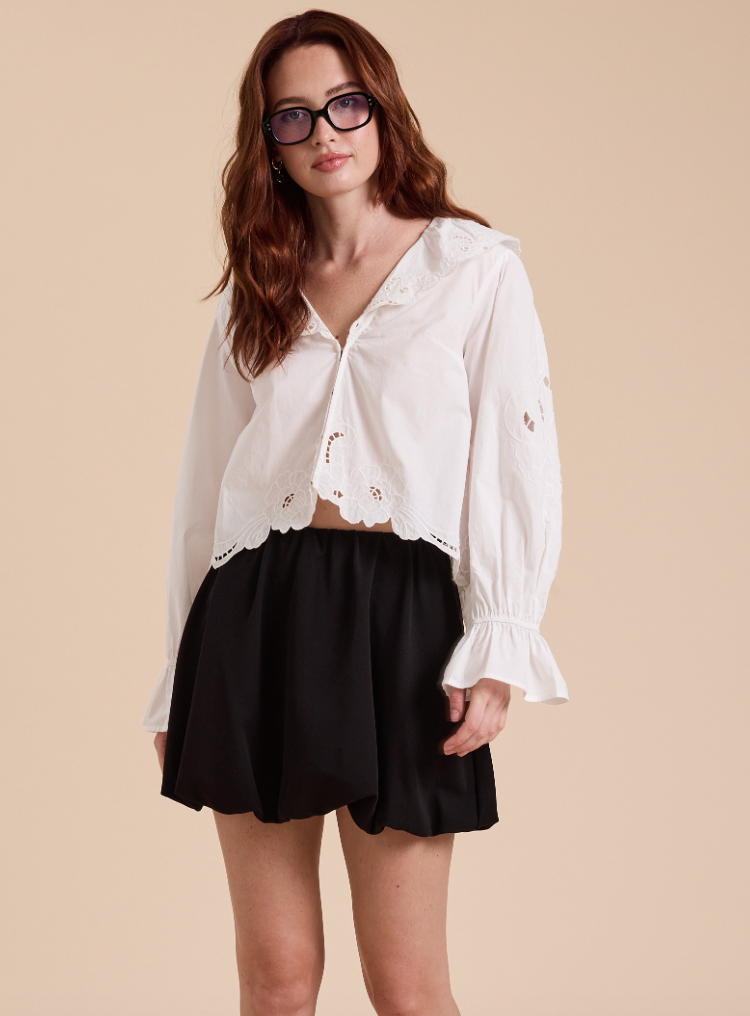 Eyelet Detailed Blouse