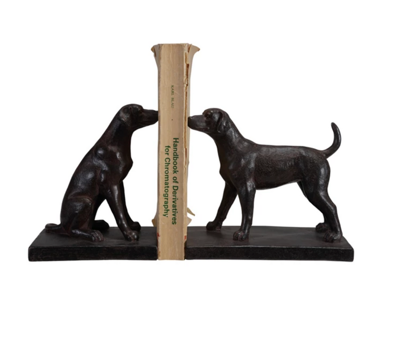 Resin Dog Bookends