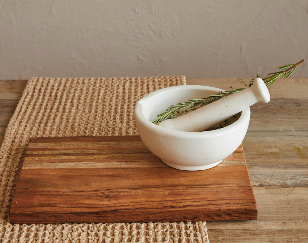 Stoneware Mortar and Pestle