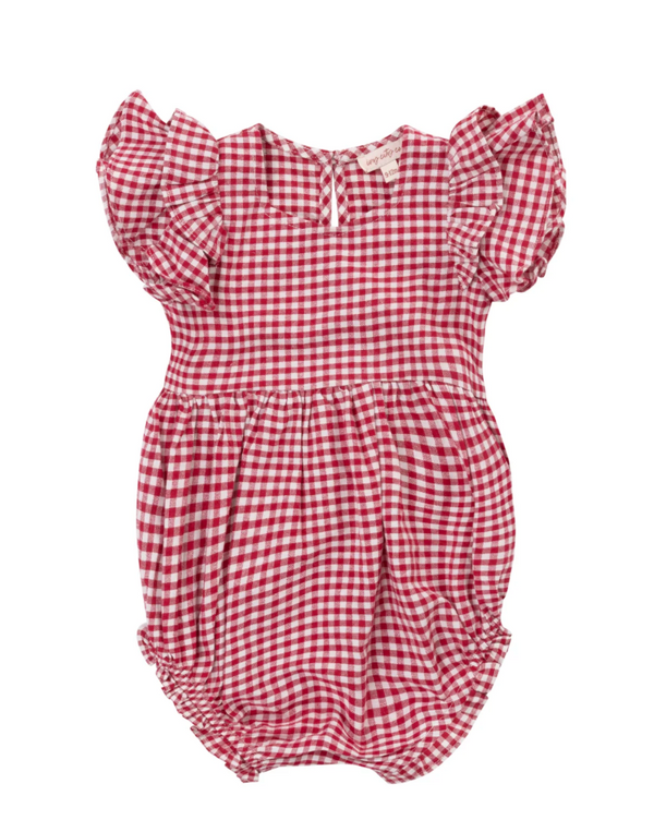 Baby Hattie Romper in Red Gingham