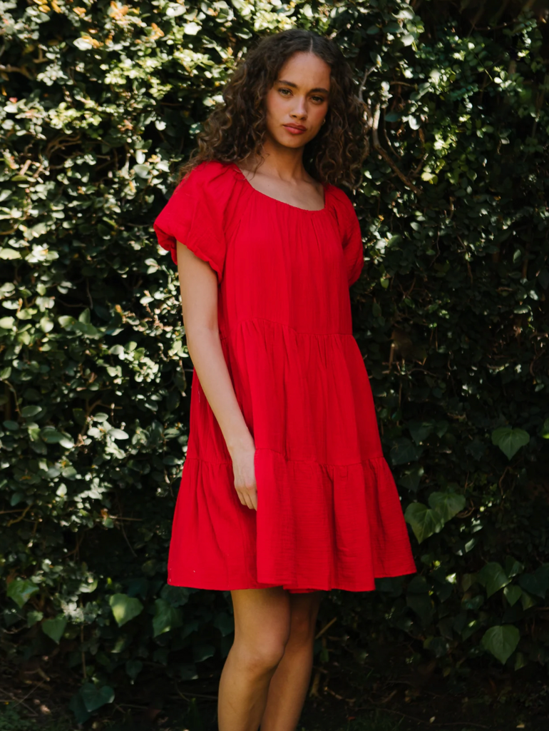 Harvey Short Dress in Red