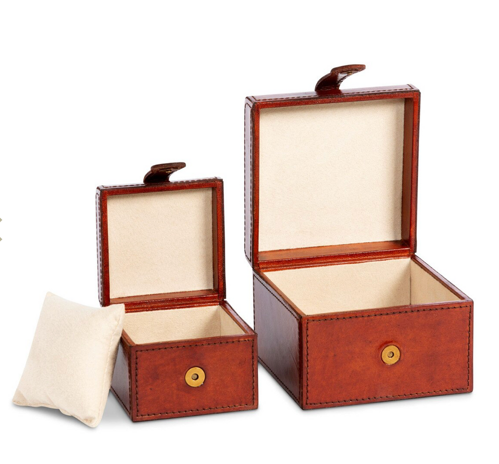 Leather Valet Storage Boxes- Set of 2