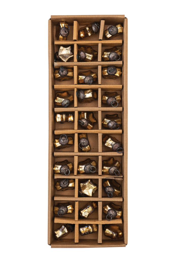 1" Glass Star Ornaments- Set of 30