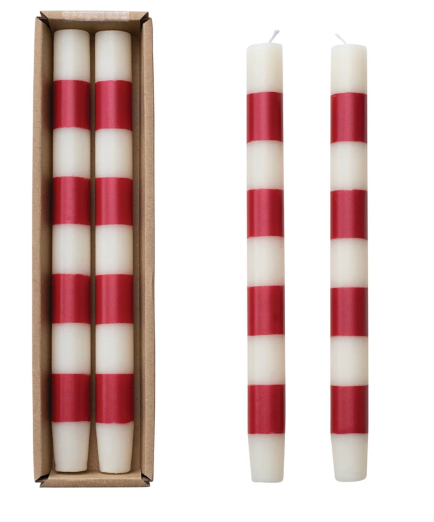 Striped Taper Candles
