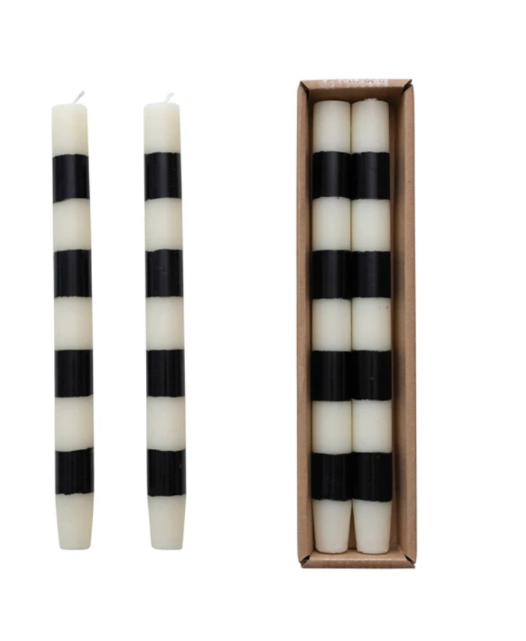 Striped Taper Candles