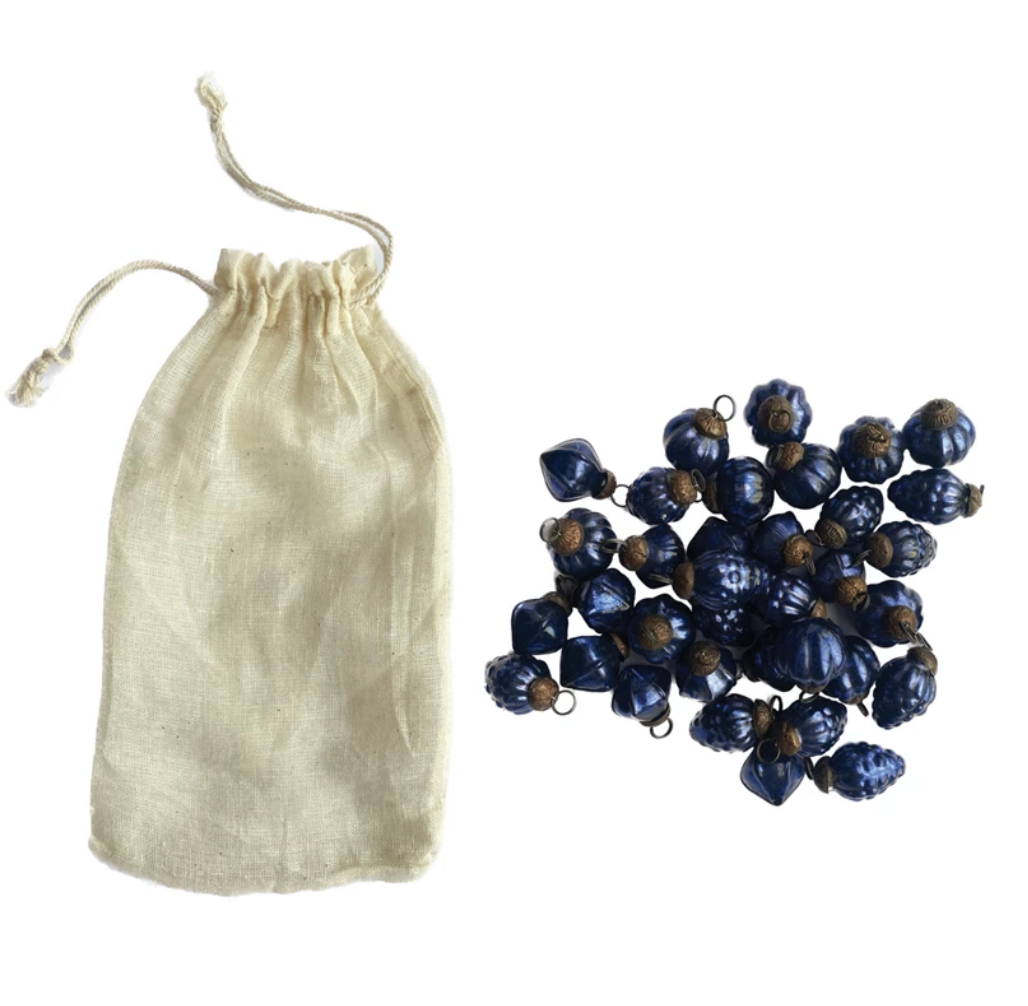 Embossed Mercury Glass Ornaments- Set of 36