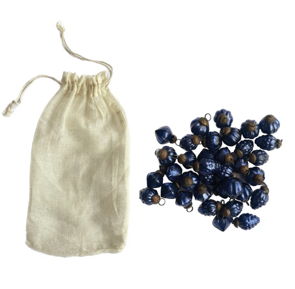 Embossed Mercury Glass Ornaments- Set of 36