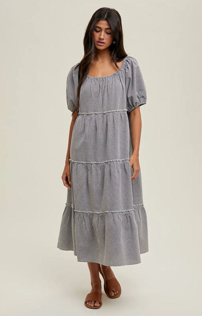 Gingham Tiered Dress