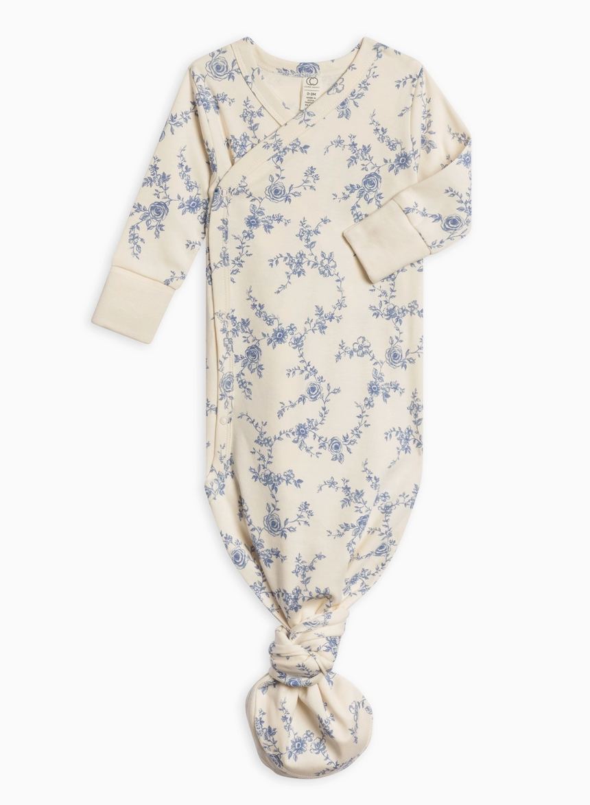Organic Newborn Indy Kimono Gown