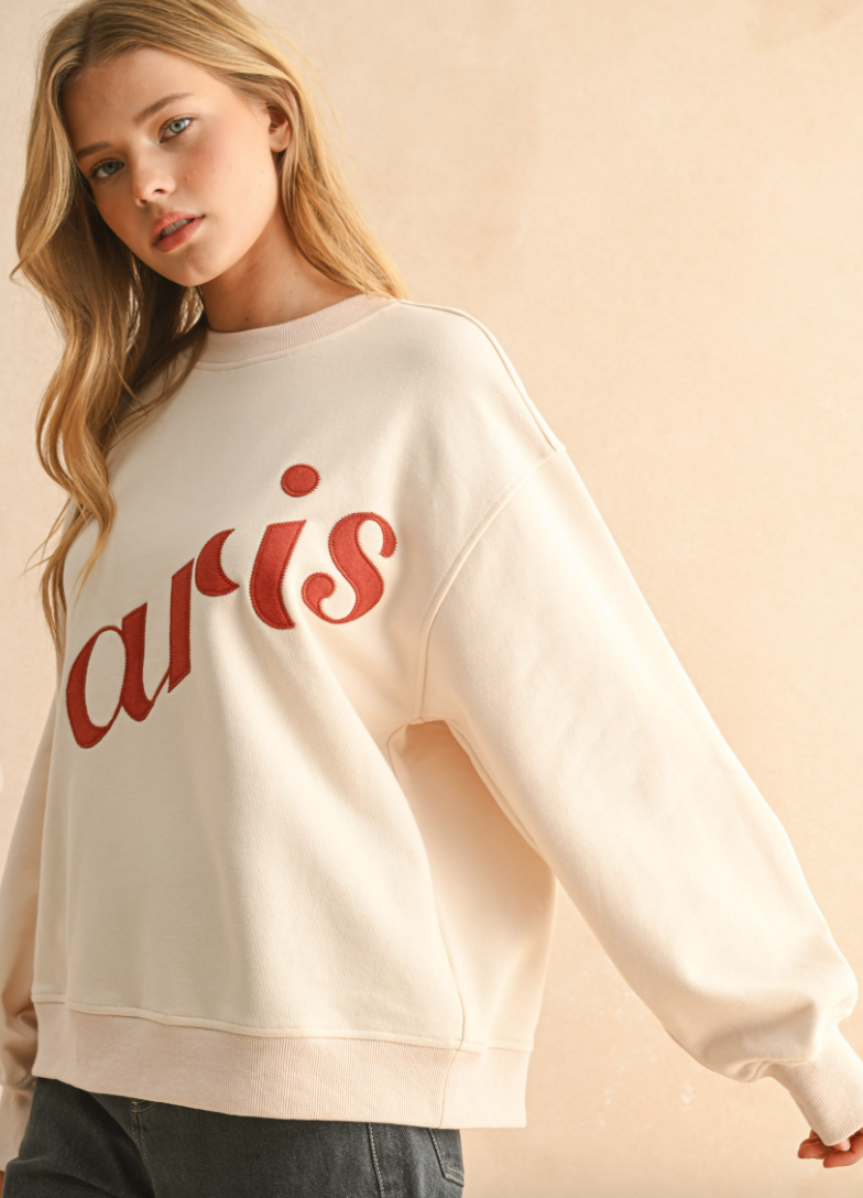 Paris Patch Front Sweatshirt