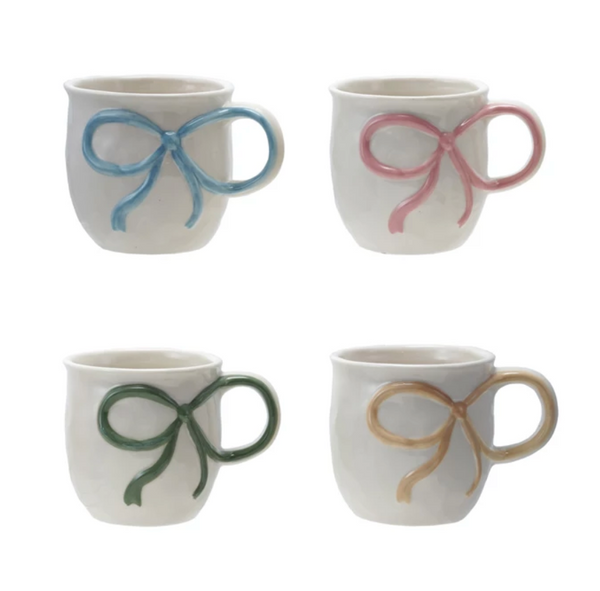 Stoneware Mug with Bow Handle