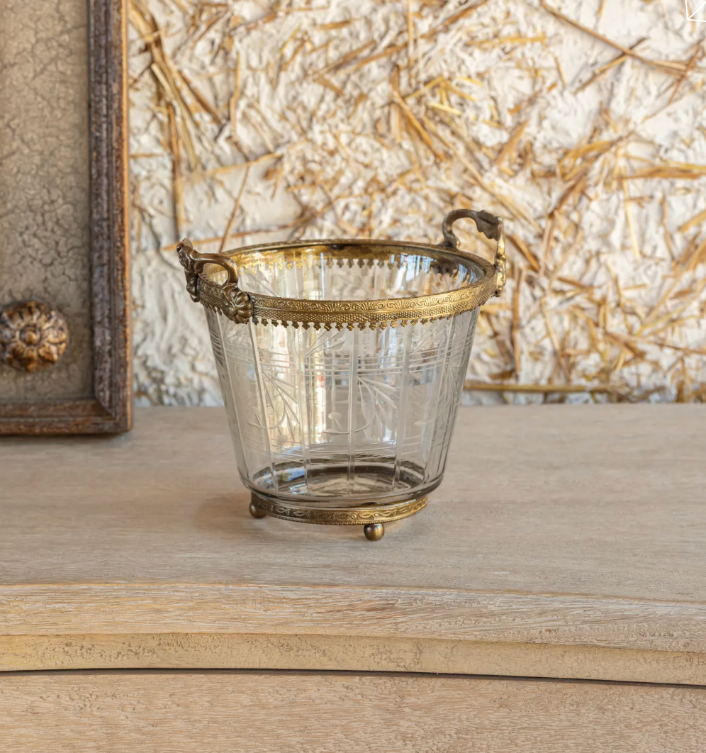 Petite Etched Ice Bucket