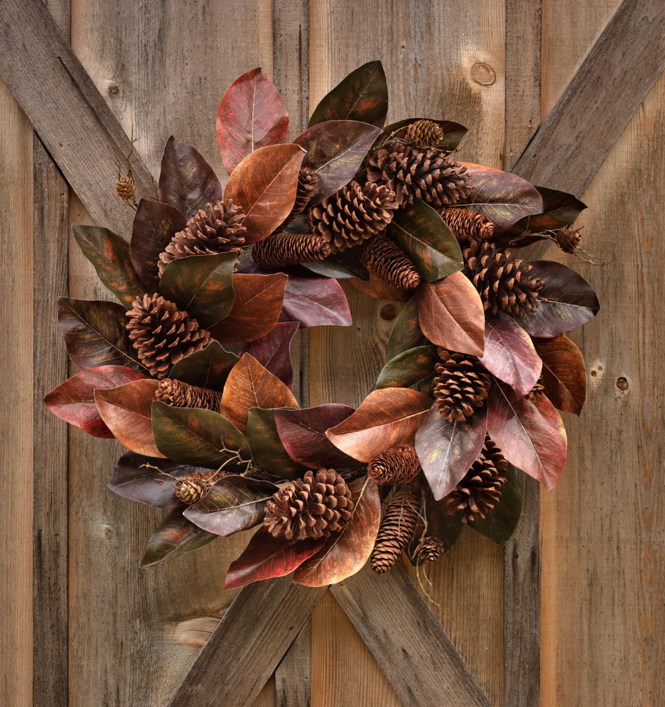 Burnished Magnolia Wreath