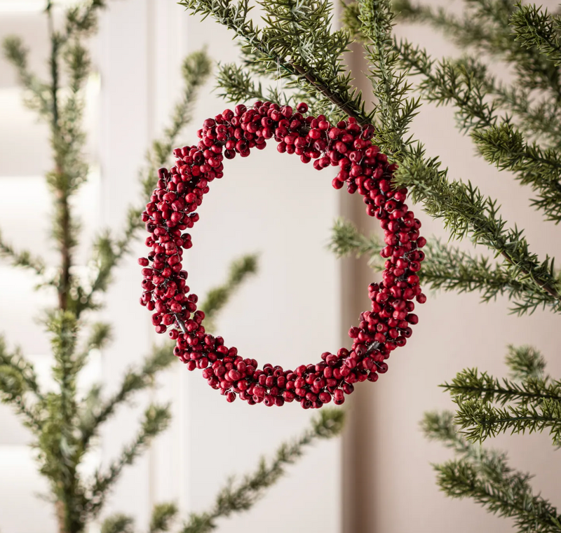 Red Wooden Bead Berry Ornament