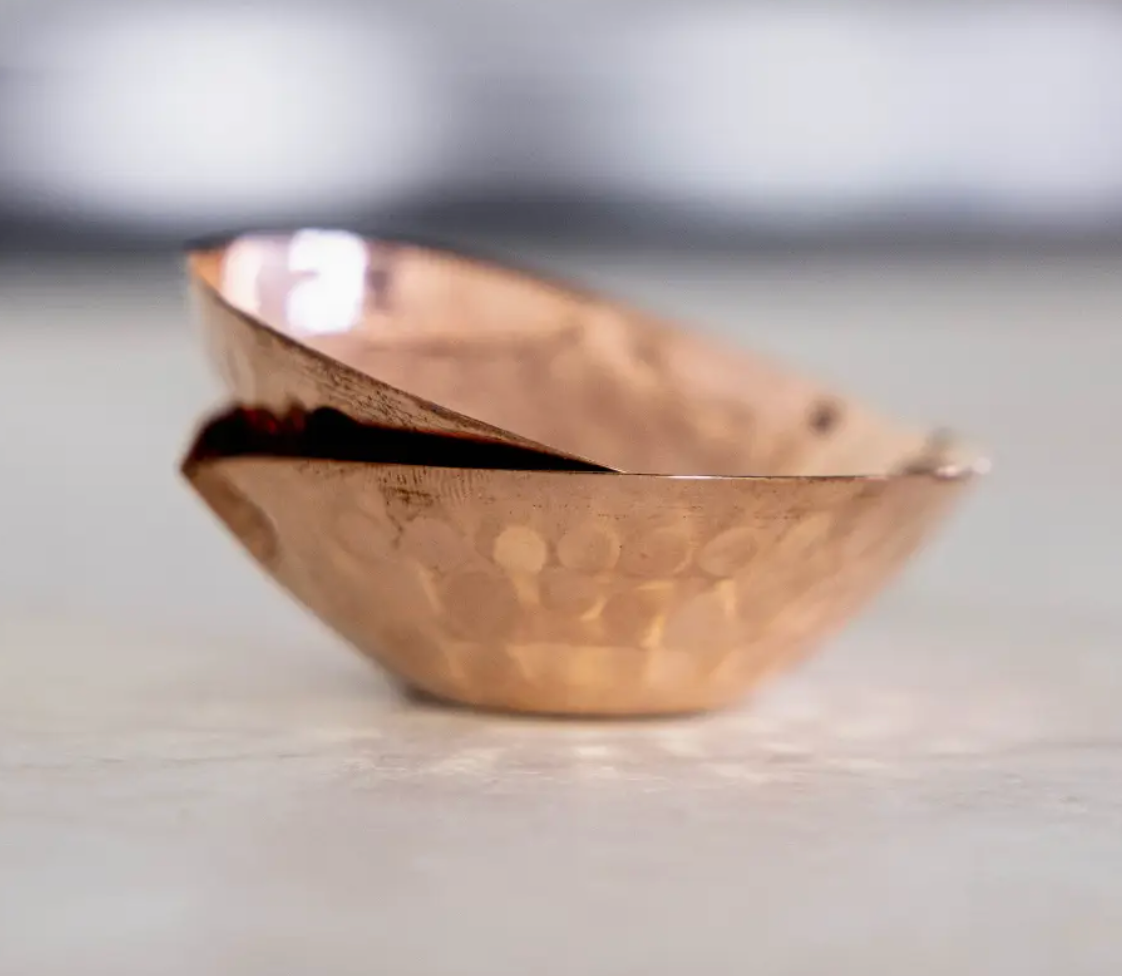 Copper Hammered Pinch Pot