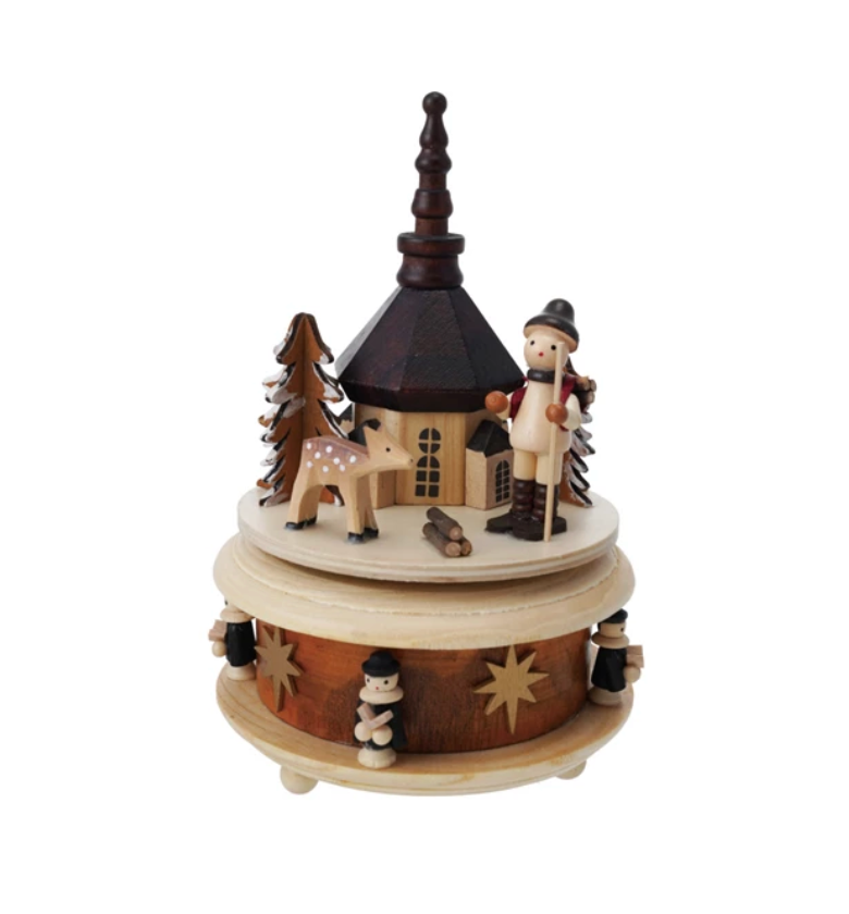 Wood Wind-Up Music Box