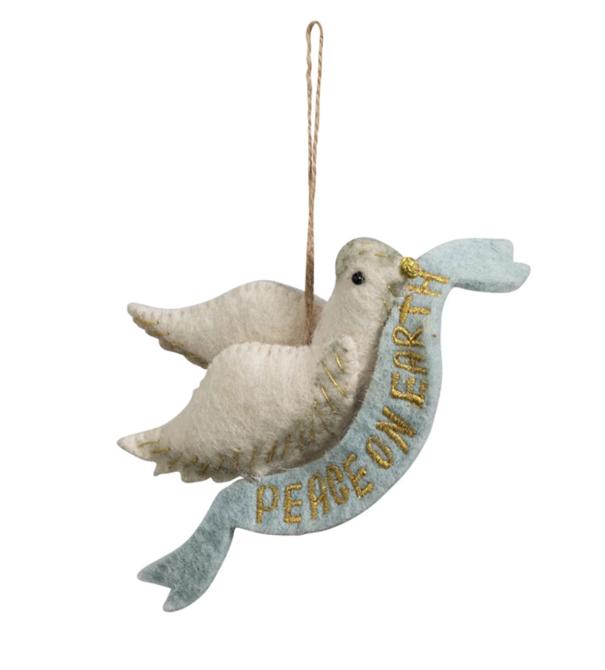 Wool Felt Dove Ornament
