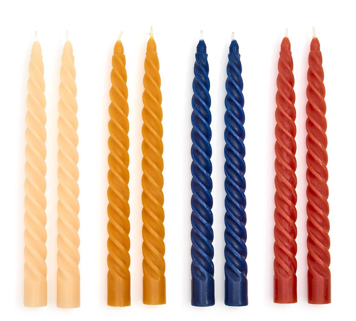 Twisted Taper Candles- Set of 2