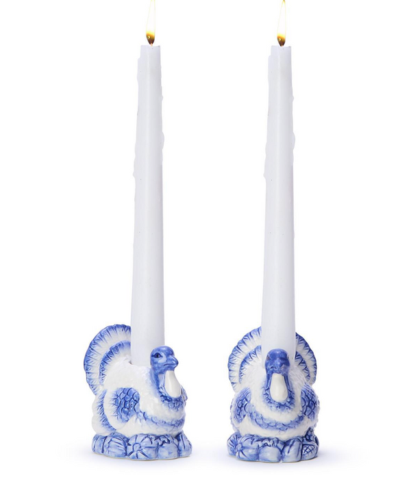Hand Painted Turkey Candle Holders