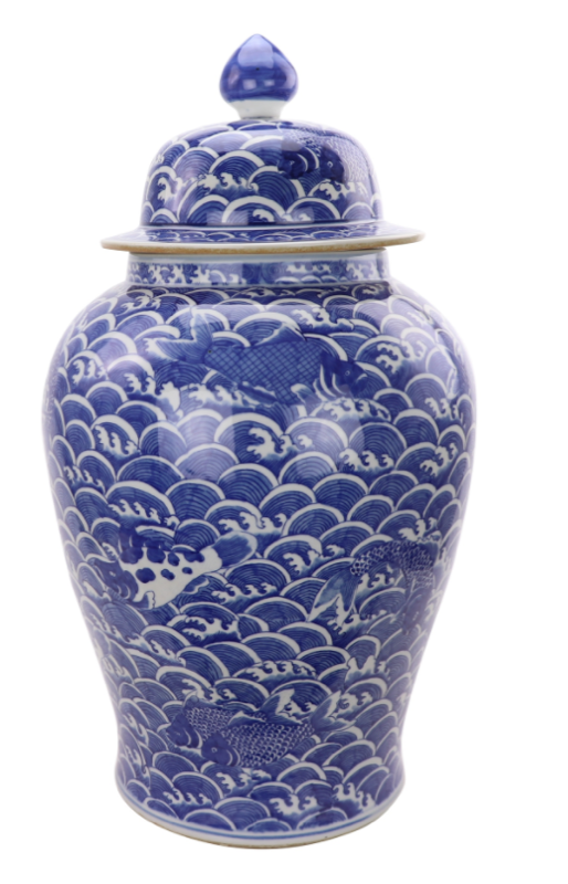 Scallop Pattern Temple Jar