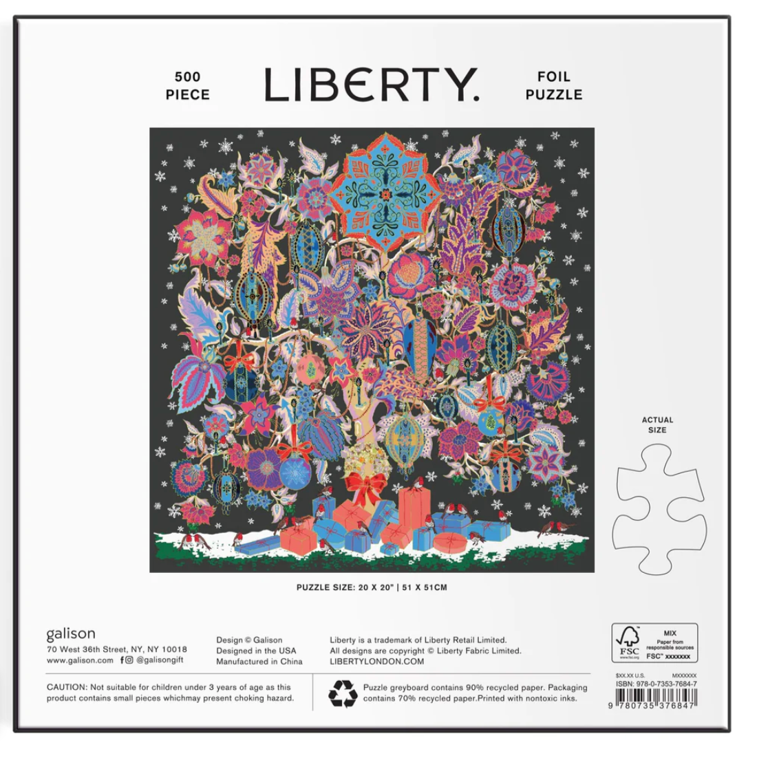 Liberty Christmas Tree of Life Foil Puzzle