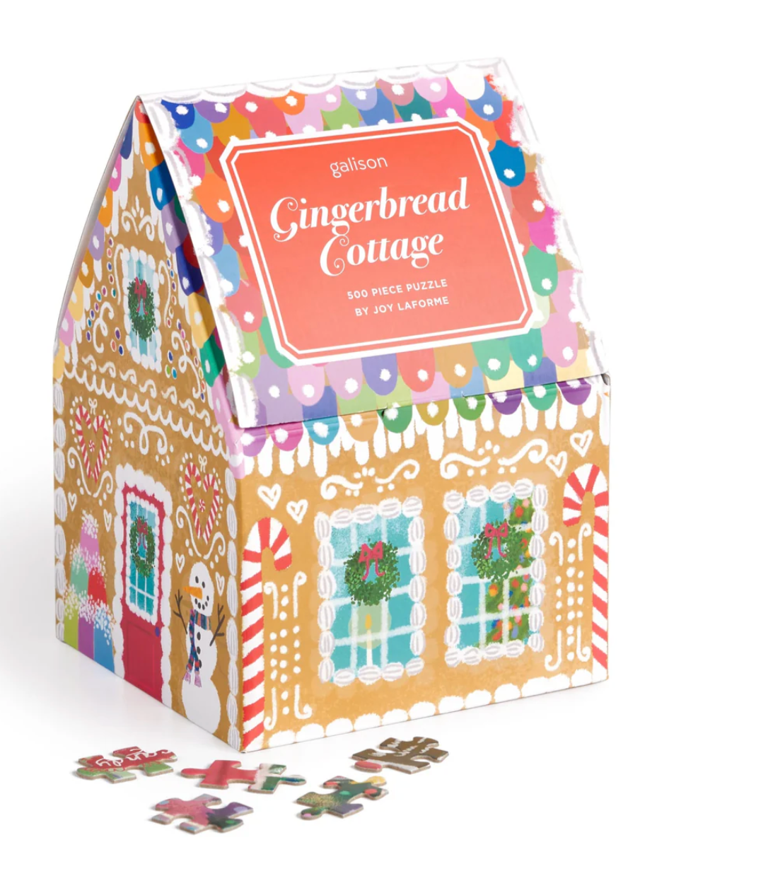 Joy Laforme Gingerbread Cottage Puzzle In A House