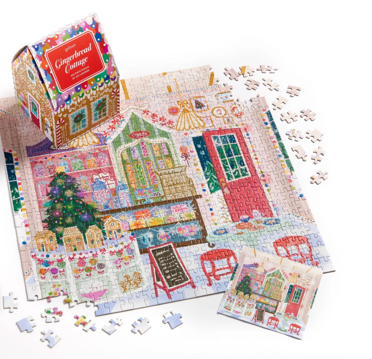 Joy Laforme Gingerbread Cottage Puzzle In A House