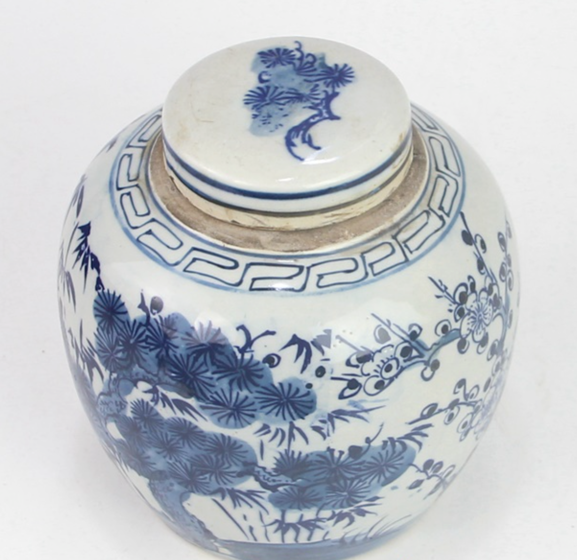 Bamboo Plum Blossom Pattern Ceramic Mini Jar