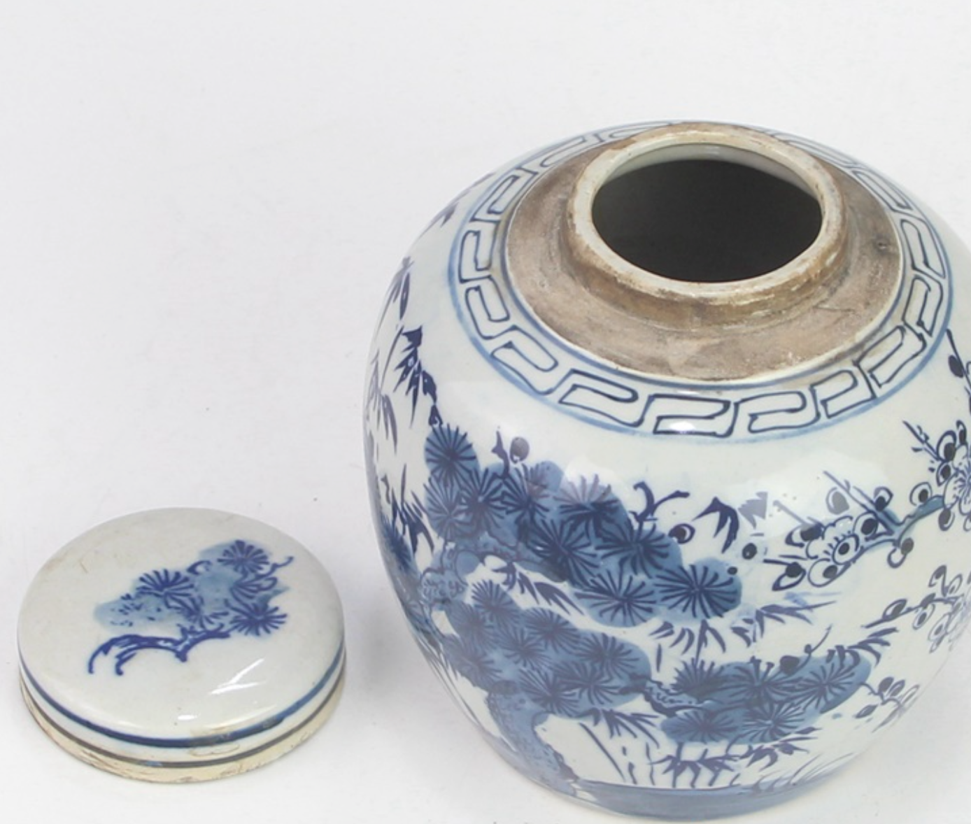 Bamboo Plum Blossom Pattern Ceramic Mini Jar