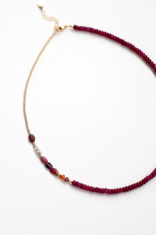 Plum Jade Necklace