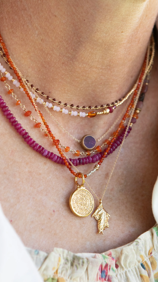 Plum Jade Necklace